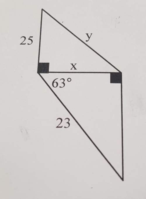 Find x and y in each of the following triangles.