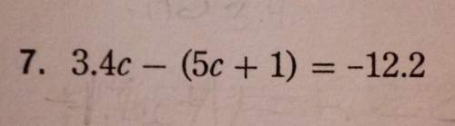 For this question you have to solve for c and show work