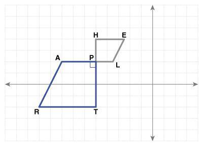On the coordinate plane below, quadrilaterals trap and are similar to each other. which of the foll