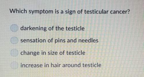 Which symptom is a sign of testicular cancer?