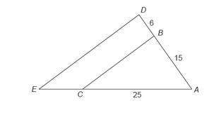 Could someone look at this geometry question, ? you! segments bc and de are parallel. what is the