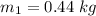 m_1=0.44\ kg