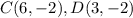 C(6,-2),D(3,-2)