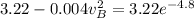 3.22-0.004v^2_B=3.22e^{-4.8}