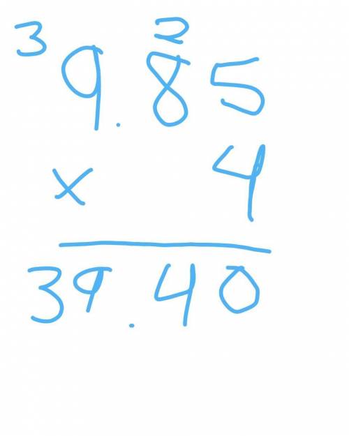 9.85×s; s=4 how do i solve this step by step