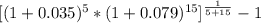 [(1+0.035)^{5} * (1+0.079)^{15}]^{\frac{1}{5+15}} - 1
