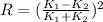 R=(\frac{K_{1}-K_{2}}{K_{1}+K_{2}} )^2