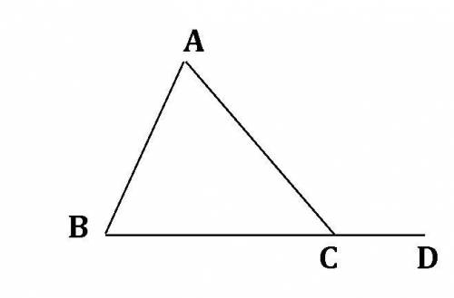 The measure of angle bac is 77 and the measure of angle acd is 127, what is the measure of angle abc