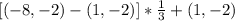 [(-8,-2)- (1,-2)]*\frac{1}{3} + (1,-2)