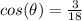 cos(\theta)=\frac{3}{18}
