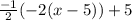 \frac{-1}{2}(-2(x-5))+5