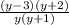 \frac{(y-3)(y+2)}{y(y+1)}