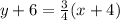 y+6= \frac{3}{4}(x+4)