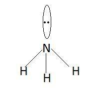 In the lewis dot structure for nh3, the central atom of the molecule has three atoms bonded to it an