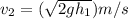 v_2=(\sqrt{2gh_1})m/s