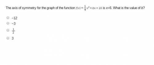 Asap plzzz the axis of symmetry for the graph of the function f start bracket x end bracket equals o