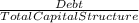 \frac{Debt}{Total Capital Structure}