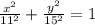 \frac{x^2}{11^2}+\frac{y^2}{15^2}=1