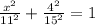 \frac{x^2}{11^2}+\frac{4^2}{15^2}=1