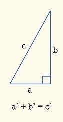 For the right triangle shown, the lengths of two sides are given. find the third side. leave your an