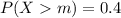 P(Xm)=0.4