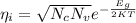 \eta_i = \sqrt{N_cN_v}e^{-\frac{E_g}{2KT}}