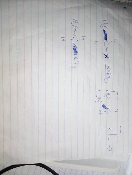 Ch3ch2ph2 can be synthesized by an sn2 reaction. draw the structures of the alkyl chloride and nucle