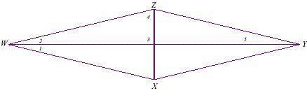 Given:  wxyz is a rhombus. if 1 = 35°, then 4 =