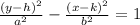 \frac{(y-h)^2}{a^2}-\frac{(x-k)^2}{b^2}=1