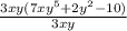 \frac{3xy(7xy^{5}+2y^{2}-10)}{3xy}