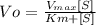 Vo=\frac{V_{max}[S]}{Km+[S]}