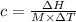 c = \frac{\Delta H}{M\times \Delta T}