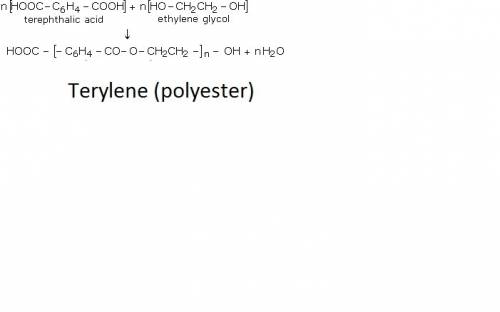 Which best explains the formation of polyester?  a. a condensation polymerization of a carboxylic ac