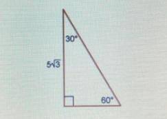What is the length of the hypotenuse in the 30-60-90 triangle shown below ?