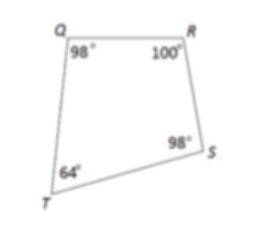 What is the area of quadrilateral qrst if qs=18 and rt=24. show work.
