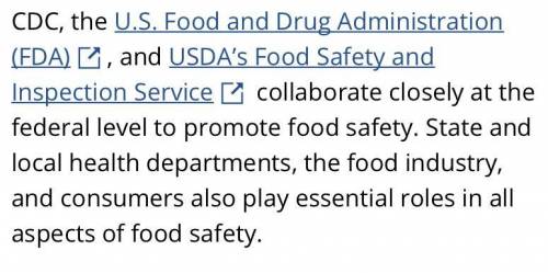 The food code is developed by?  a. usfd  b. osha c. who d. cdc