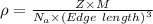 \rho=\frac {Z\times M}{N_a\times {{(Edge\ length)}^3}}