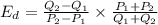 E_d=\frac{Q_2-Q_1}{P_2-P_1}\times \frac{P_1+P_2}{Q_1+Q_2}