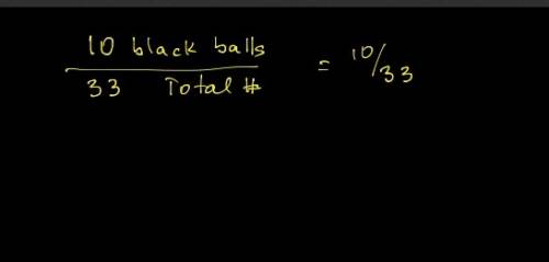 Abox contains 12 green balls, 11 red balls, and 10 black balls. what is the probability of drawing a