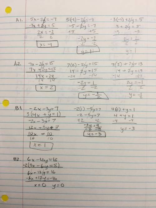 Algebra 2 solve linear systems by elimination