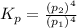 K_p=\frac{(p_2)^4}{(p_1)^4}