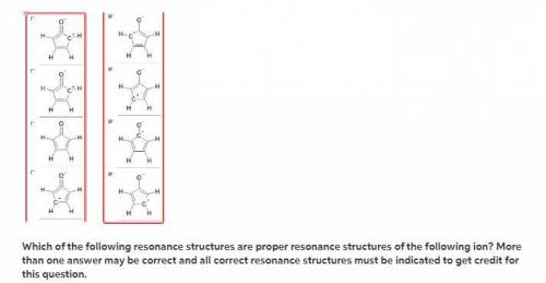Which of the following resonance structures are proper resonance structures of the following ion?  m