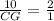 \frac{10}{ CG } = \frac{2}{1}