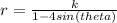 r=\frac{k}{1-4sin(theta)}