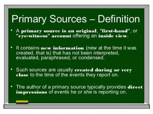 1. what is a primary source?