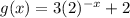 g(x)=3(2)^{-x}+2