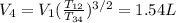V_4=V_1(\frac{T_{12}}{T_{34}})^{3/2}=1.54L