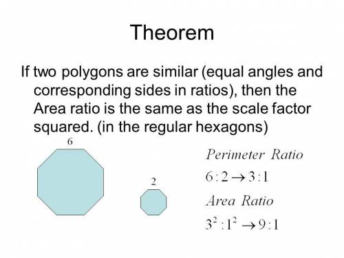 The scale factor of two similar solids is 3: 7. what is the ratio of their corresponding areas?