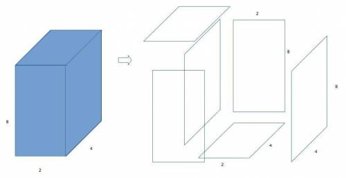 Determine the lateral area and the surface area of a right rectangular prism that has rectangular ba