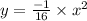 y= \frac{-1}{16}\times x^2